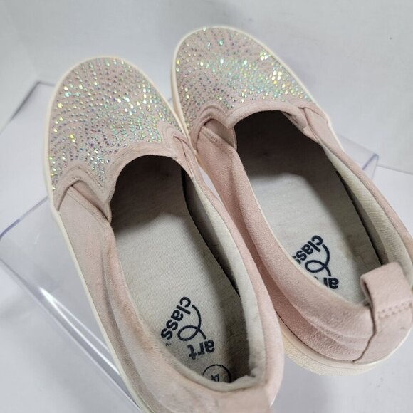 2 Pair of Big‎ Girls Slip On Casual School Shoes Cat & Jack Art Class Rhinestone - Picture 11 of 14